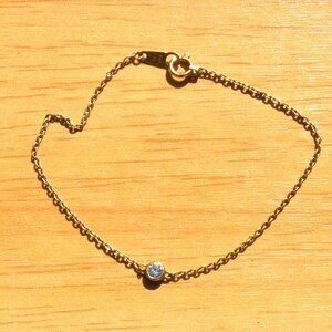 Diamond K18 Yellow Gold Bezel Bracelet 0.10ct